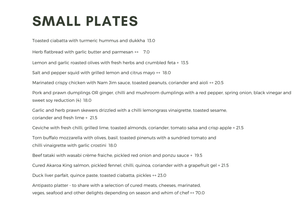 Small Plates