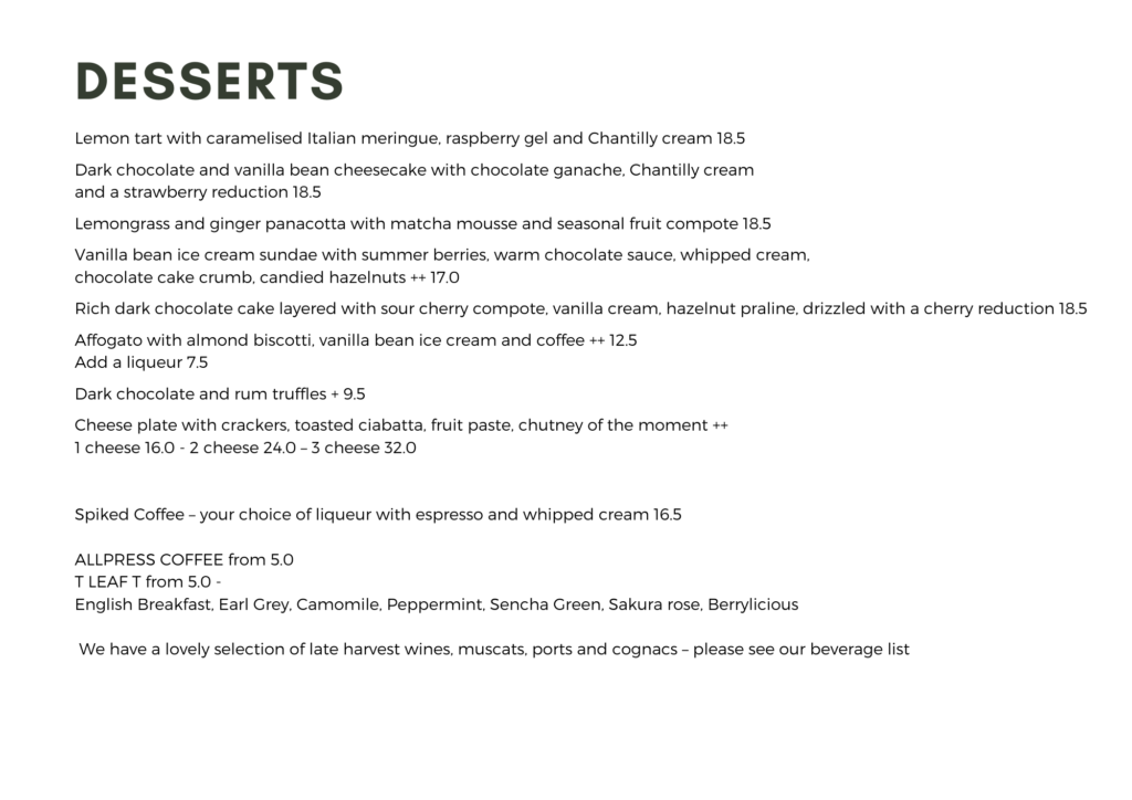 desserts