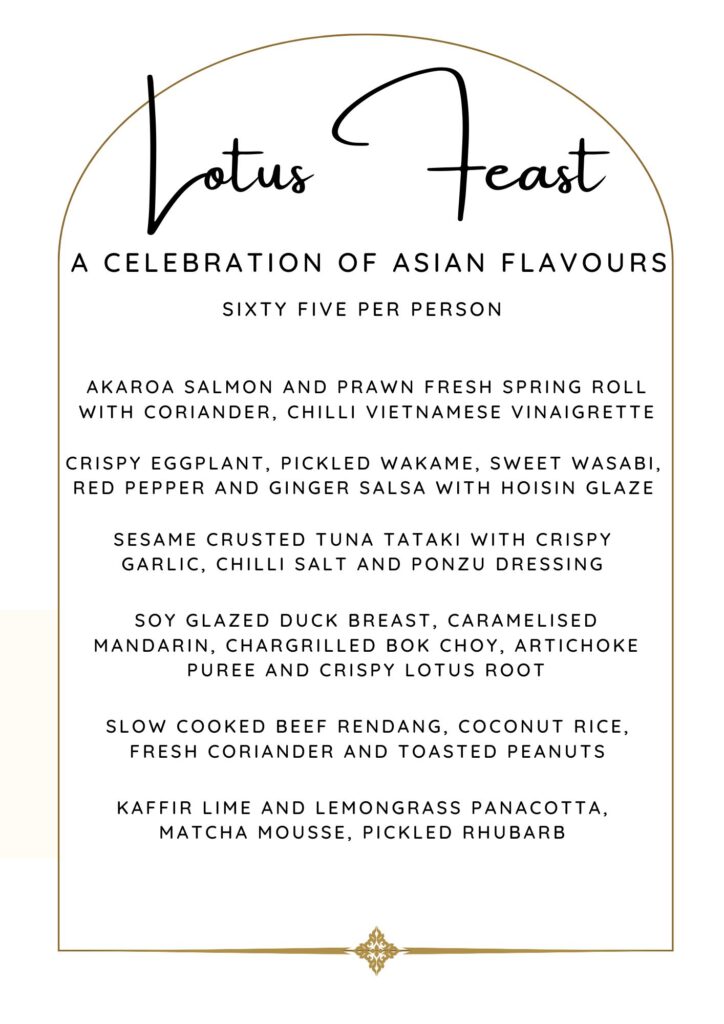 Lotus feast Menu